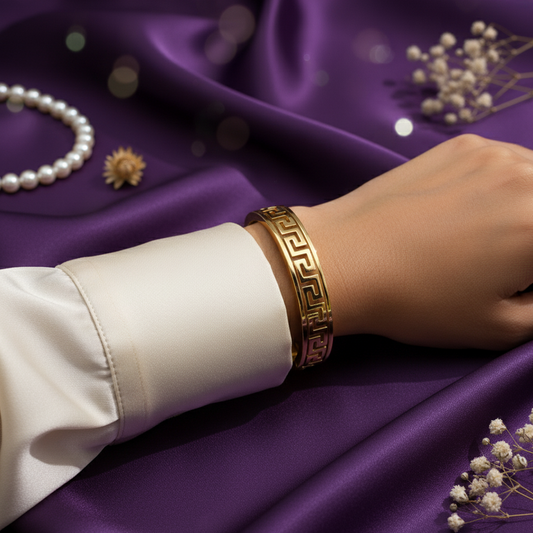 Geometric Gold Bracelet✨