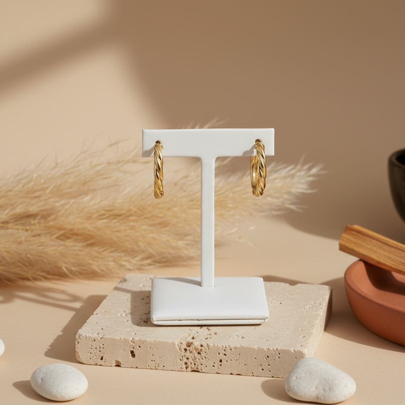 Twisted Hoop Earrings