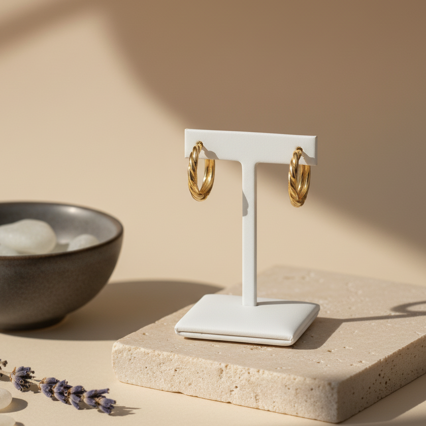 Twisted Hoop Earrings