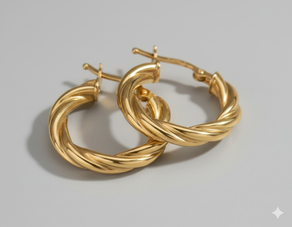 Twisted Hoop Earrings