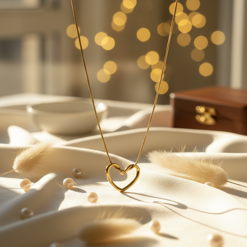 Open Heart Pendant Necklace💫