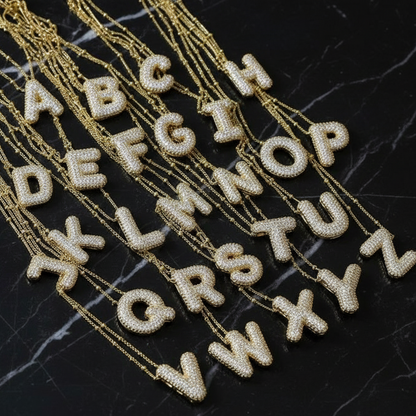 Diamond Letter Initial Pendant Necklace✨