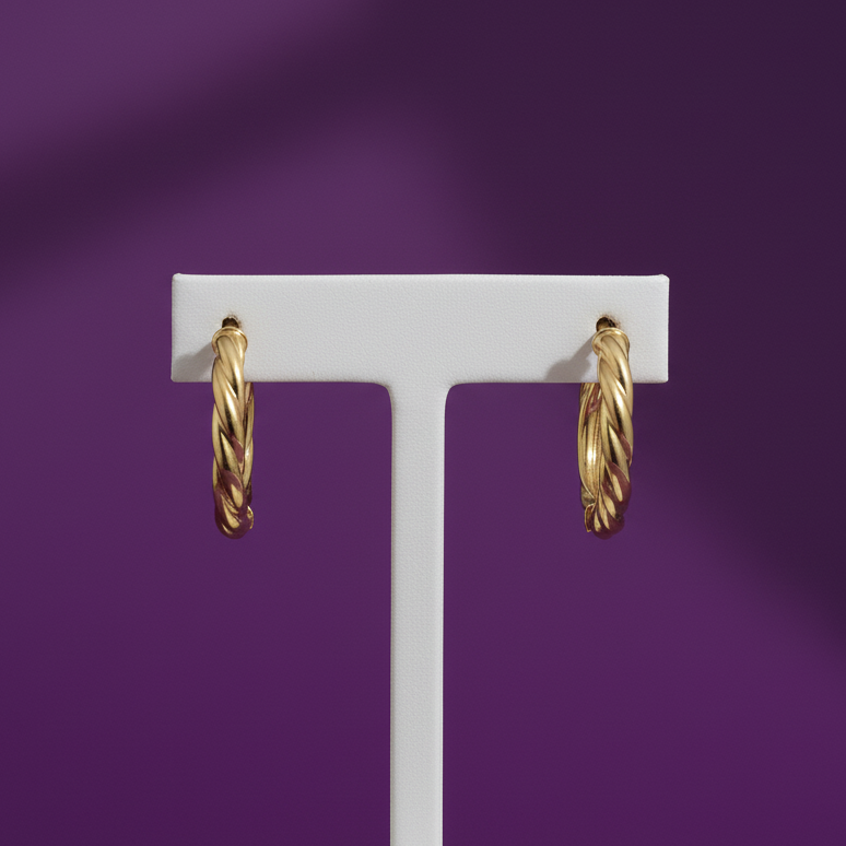 Twisted Hoop Earrings