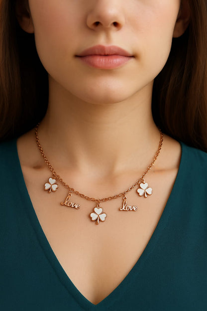 Clover Love Charm Necklace ☘️✨